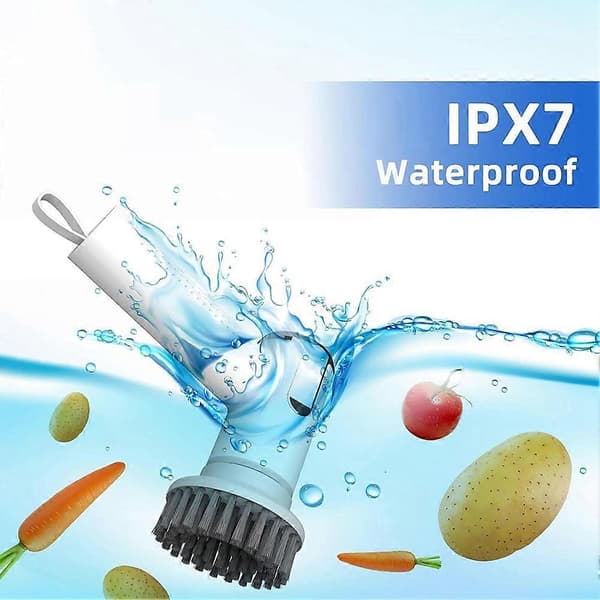 Electric Egg Cleaning Brush, Egg Washer for Fresh Eggs and Vegetable Brush with Battery Level Display, 2 Speed Settings