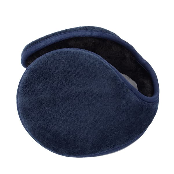 Ørevarmere for menn og kvinner, klassisk fleece, unisex, varme vinterøremuffer, marineblå