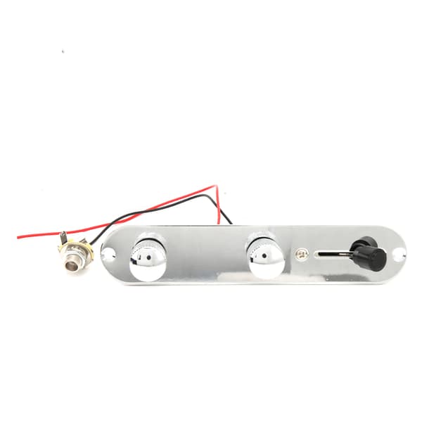 Forkromet Metal 3-vejs Switch Forbundet Kontrolplade Tele Guitar Reservedele