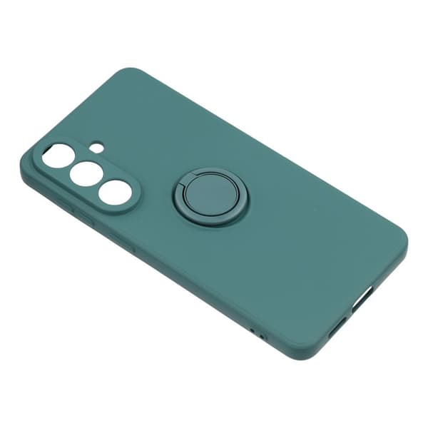 Mobilskal til Samsung Galaxy S26 Silikon med Ring Kickstand - Svartgrønn