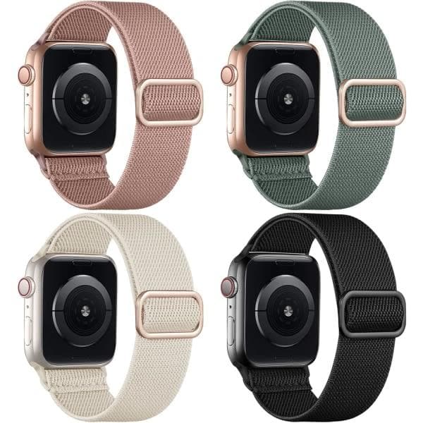 4-pack armband kompatibla med Apple Watch 41mm 38mm 40mm Dam