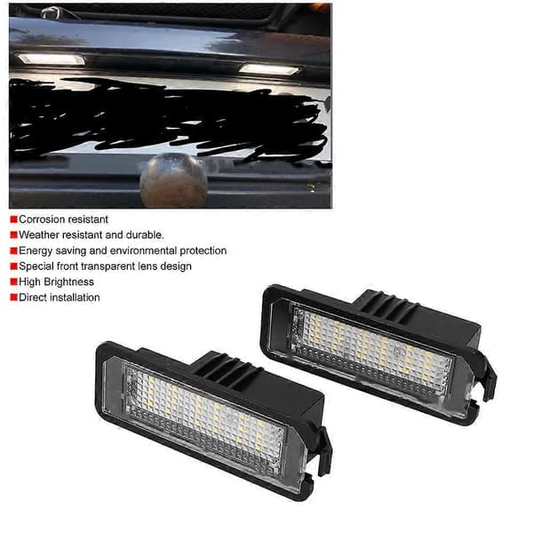 Bil 6000K Høj Lysstyrke LED Nummerpladelys Passer til New Beetle 2006-DC12V