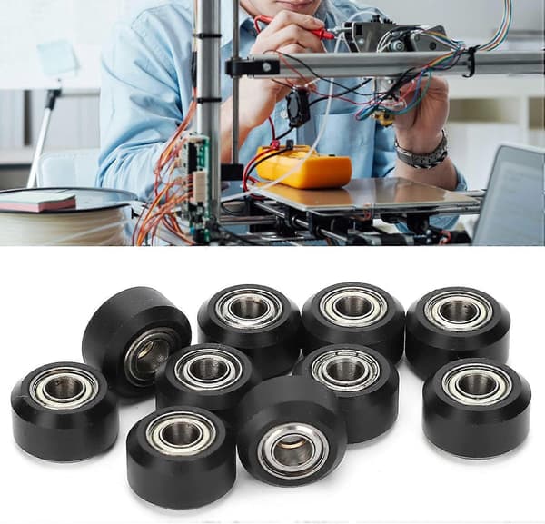5 mm Idler Pulley with Bearing, Low Friction Tensioner Roller, 3D Printer Accessory, Wheel Replacement (FMY)