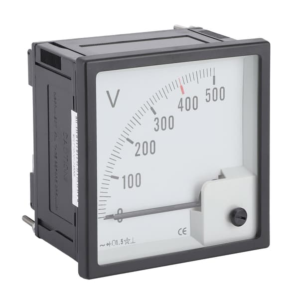 Voltmeter Rettvinklet Pekerskala AC 0-500V Båtkabin Instrumentpanel