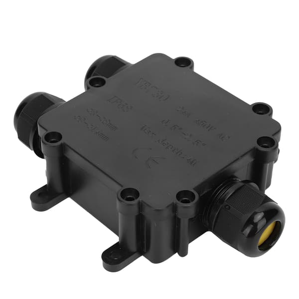 Outdoor Waterproof Junction Box 3-Way Flame Retardant Cable Connector Case IP68 YB730