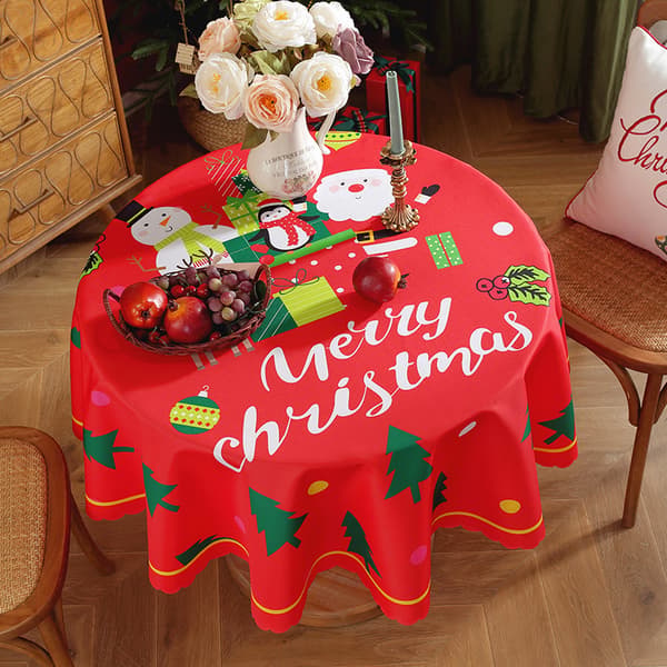 Röd julduk snöduk 120*120cm