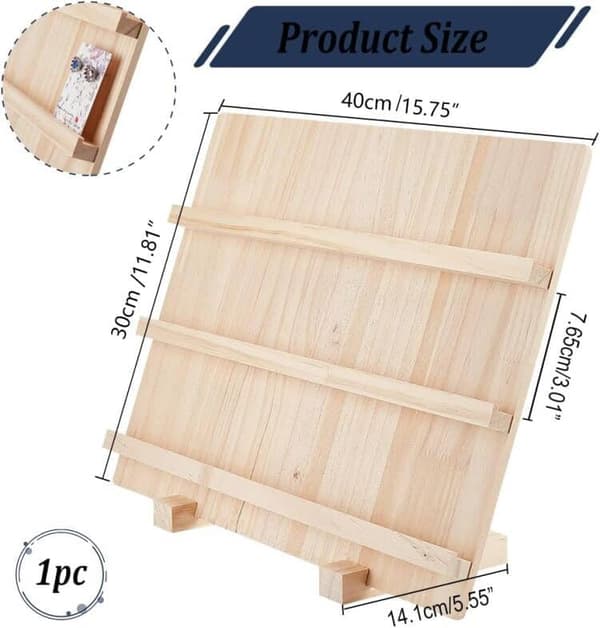 Træøreringe Displaystativ, 3 Lag Smykker Øreringe Displayholder Træ Øreringe Kortholder Virksomhedsholder Display, 40x14.1x30cm