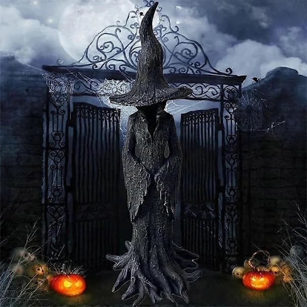 Cracker Barrel Træheks Statue Halloween Dekoration Gave 20/30 cm 30cm