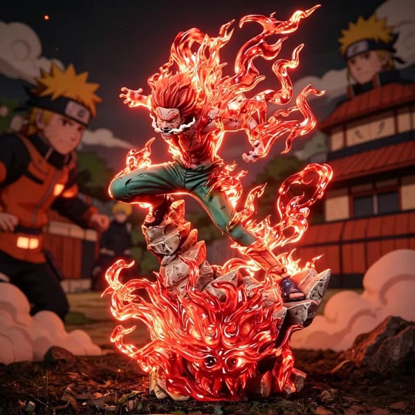 Naruto Night Guy Eight Gates Lysende Figur Hundred Ninja GK Resonant Statue Hundred Ninja Night