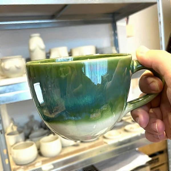 Handgjord rolig keramisk mugg, unik mugg med överraskande ord, skämtpresent