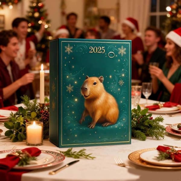 Capybara adventskalender 2026 med 2D-akrylprydnader