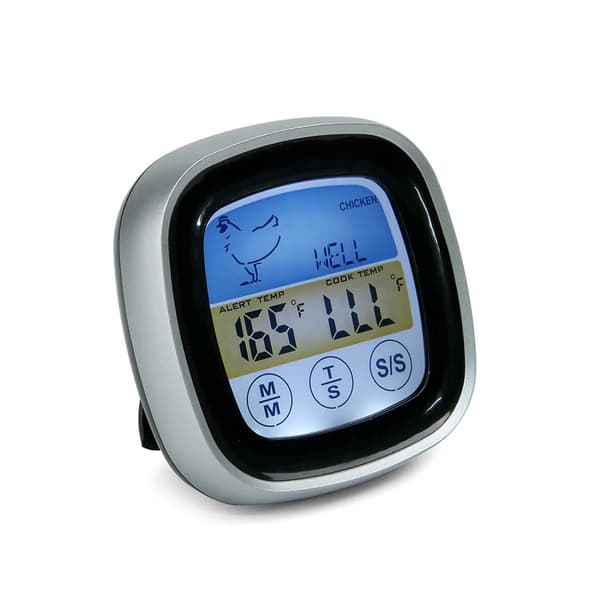 Digitalt køkkentermometer sonde farve touchskærm kød BBQ madtermometer bøf BBQ termometer timer BBQ termometer køkkenredskaber
