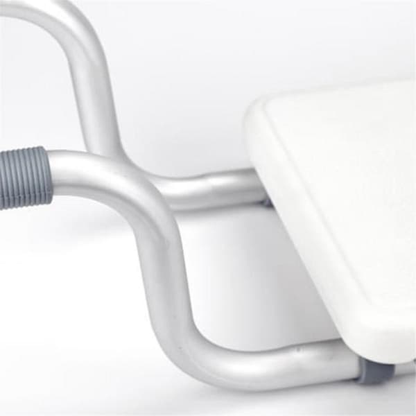 Justerbart badekarsete, badestol, badekarbrett, dusjstol for eldre, robust lastekapasitet 136 kg, hvit og grå white  gray