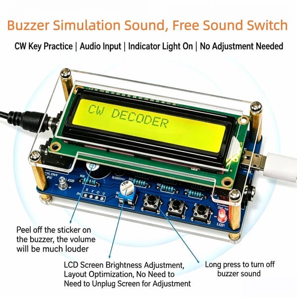 Morse Trainer, DIY-projekt med förlödd PCBA, kapsling och CW-nyckel Soldered