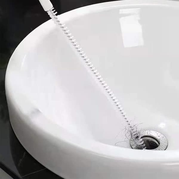 2 Pieces Drain Cleaning Brushes - Flexible Drain Cleaner for Hair - Brush for Clogged Sinks (2-pack) Y