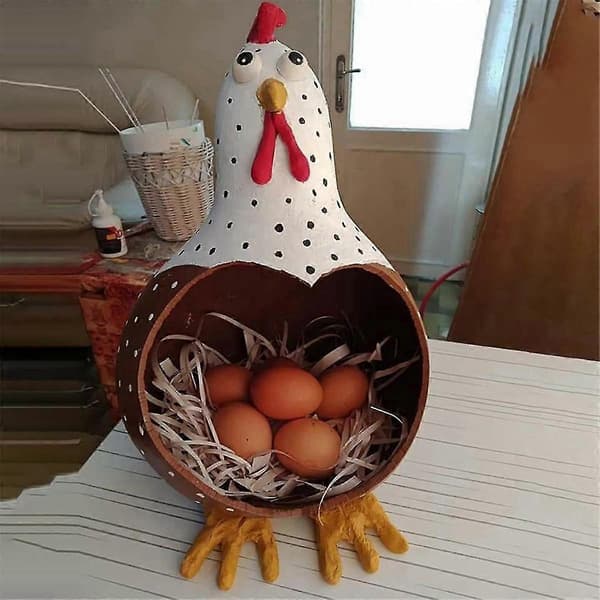 Elegant Farmhouse Egg Storage Jar Egg Storage Convenient Egg Storage Handmade Excellent Collection - In Stock as Shown som visas