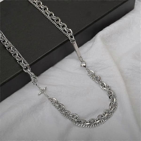 Halskæde, herrehalskæde, damehalskæde, patchwork halskæde, lagdelt halskæde