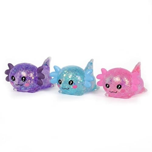 3,94 tommer 3-pakning glitter krypende axolotl squishy sakte stigende 3 stk 3pcs