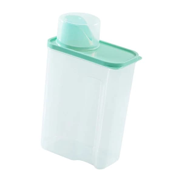 Laundry Powder Container Transparent Laundry Powder Storage Box For Wardrobe [DM] 3L Green