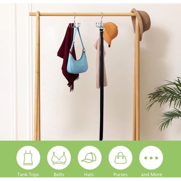 Rotating Metal Belt Holder for Wardrobe, Space-Saving, Belt Storage, Tie Rack, Maximum Capacity of 24 Belts, Silver, 1 Unit