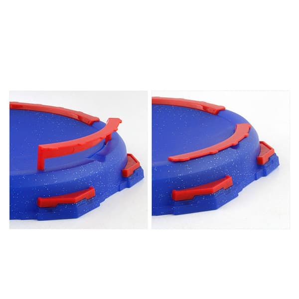 Genanvendeligt Gyro Fighting Battling Game til Stadionkamp Rund Perleblå Round Pearl Blue