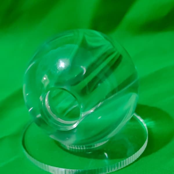Klar billardtræner glaskugle til base (ID 18mm) | Transparent køøvelse, til træfsikkerhed, snooker & 9-boldstræning 16mm/18mm ID 18mm ID 18mm
