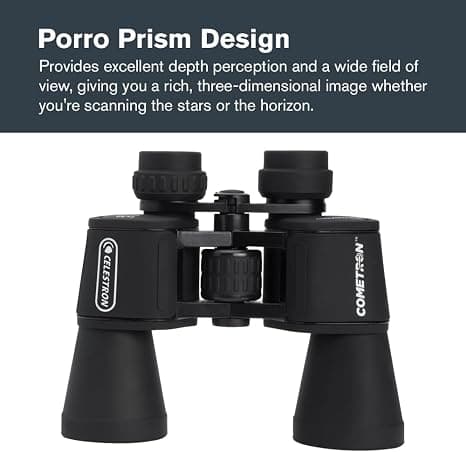 Celestron - Cometron 7x50 Kikare - Nybörjarastronomikikare - Stor 50 mm objektiv - Brett synfält 7x förstoring