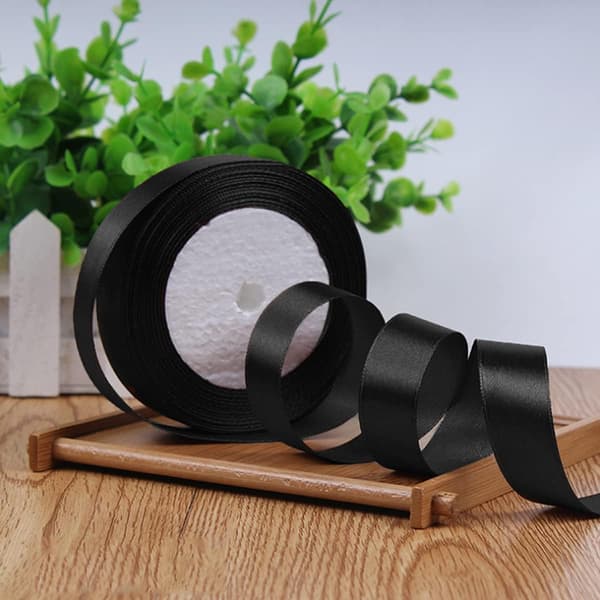 2 stk 22M Satengbånd 2cm Bredde Bånd Rosett Gavebånd Krist