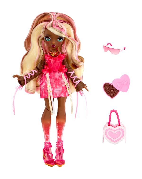 Amora Valentina modedocka med tillbehör, kärlekskänslor fantasidocka