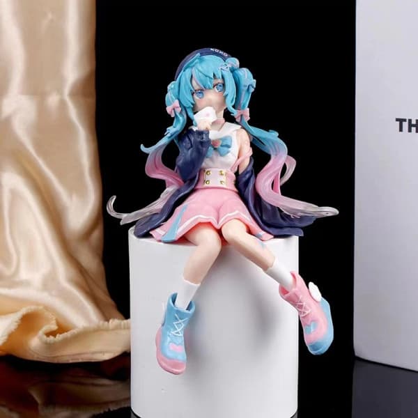 14 cm Miku Actionfigur Virtuell Sanger Kawaii Jenter PVC Samleobjekt