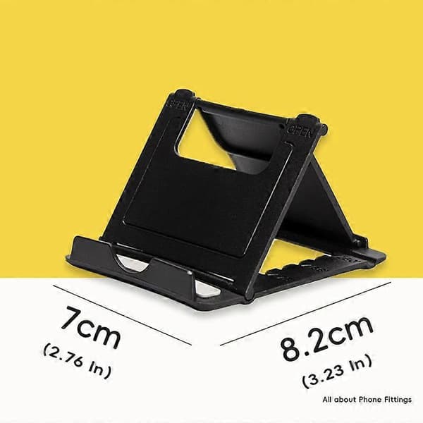 Foldable Cell Phone Stand for Desk, Compatible with All Phones, Black and White