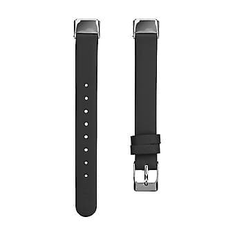 Leather Strap for Fitbit Luxe S (Black)