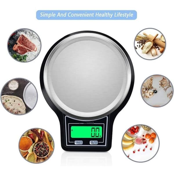 kg/0.1g Kitchen Scale [Upgraded Version]. High Precision Stainless Steel Electronic Scale Platform. LCD Display. Accuracy up to 0.1g