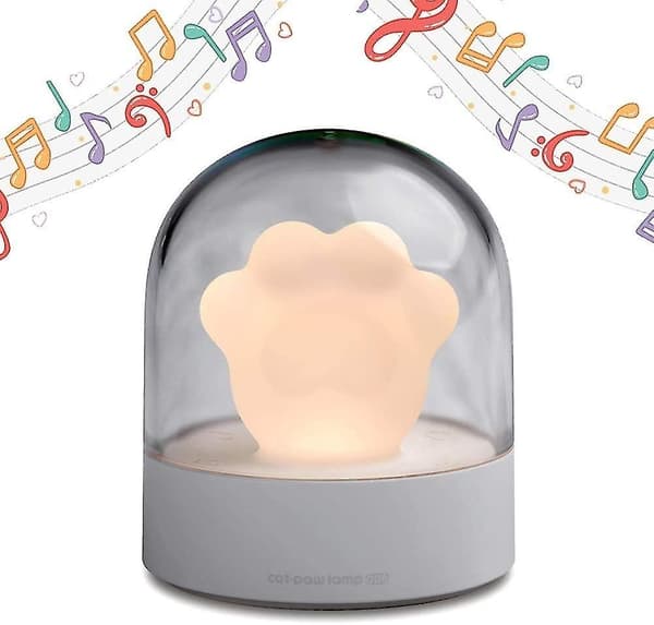 Rechargeable Bedside Lamp for Babies with Cat Claw Dimmable Battery Operated Bedside Lamp (White)