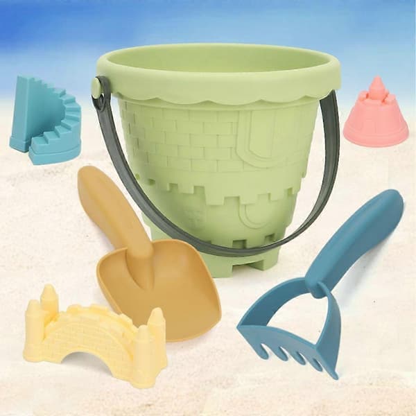 Barn Sandslott Form Leksak - DIY Sommar Kust Utomhus Sandleksak Green castle Green castle