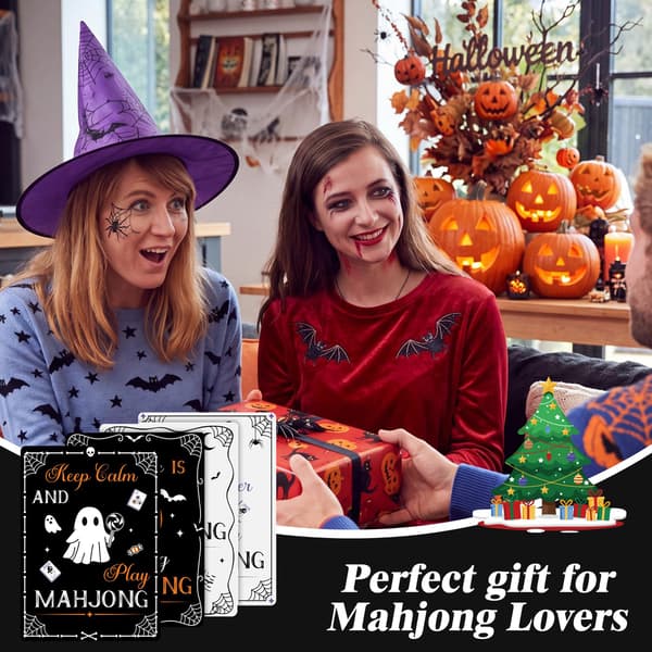 4 stk Mahjong-brikkeblandere, Spøkelsesaktig, Lineær, Halloween Spooky / Linear / Halloween Spooky / Linear / Halloween