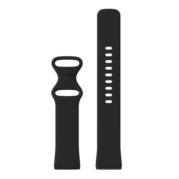 Silikonarmbånd Fitbit Versa 3 Svart - Stor