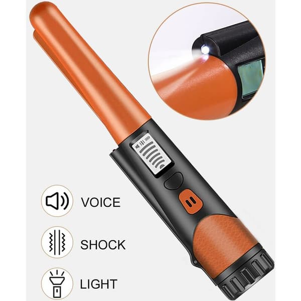 Portable metal detector with LED, 360° waterproof pinpointer, Includes batteries, for treasure hunting