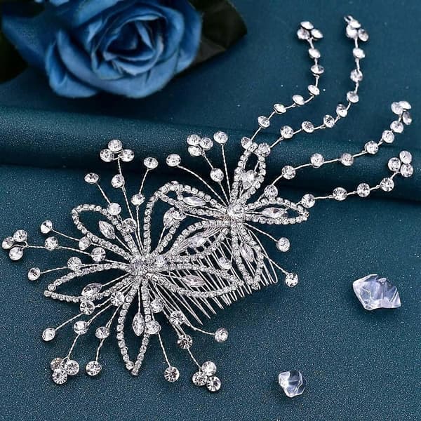 【LD】Håndlavet Brudehårkam med Elegant Sidetassel Bryllupshår Tilbehør Tiara HP499