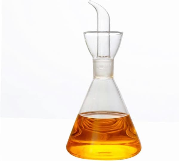 Olivenoliedispenser Glasflaske med Drypfri Tud og Indbygget Krave til Madlavning og Salatdressing