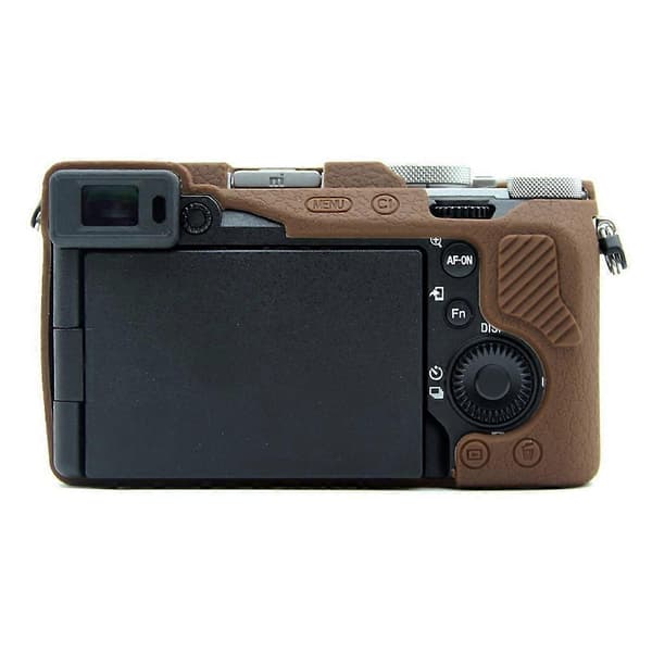 g4n Silicone Protective Case with Litchi Texture for Sony A7CR A7C II P8A Anti-collision Camera Cover - C