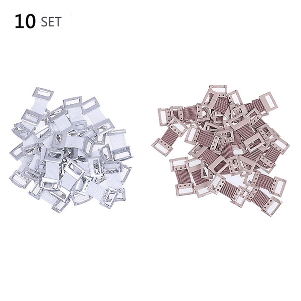 10 set Replacement Stretch Bandage Stretch Metal Clip Fixed Clip Hook, Buckle Sports Bandage Strap Buckle Pull