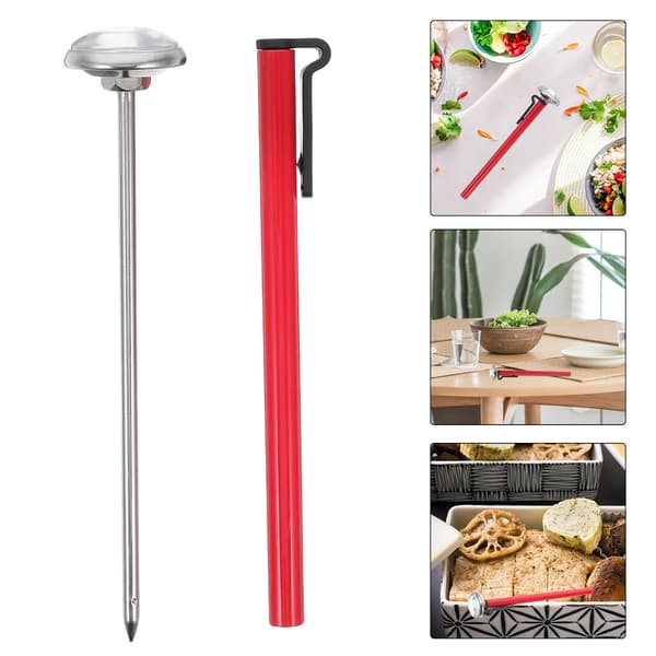 3-pakning koketermometerprober i rustfritt stål for måling av varm mat-temperatur