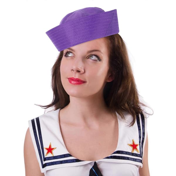 3 kpl merimieshattuja cosplay-juhliin, violetit polyesteriset kapteeninhatut