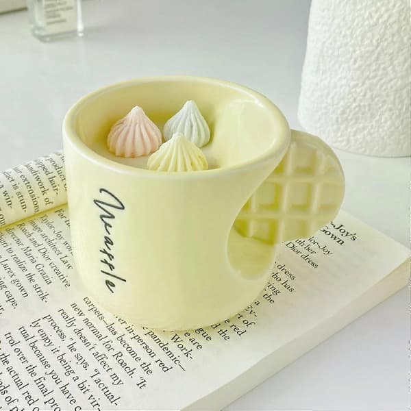 270 ml Ceramic Coffee Mug with Handle, Microwave and Dishwasher Safe for Home and Office