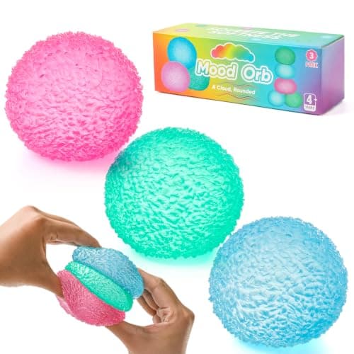 Squishy Squeeze Ball 3-pakning, klemmeleke for klasseromspremier, bursdagsfester, sensoriske fidgetleker for gutter, jenter, tenåringer, voksne