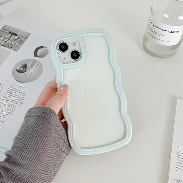 Fits iPhone 16 phone case transparent shell airbag anti-fall two-in-one Apple 16pro protective case iPhone16 plus Light Blue[co]