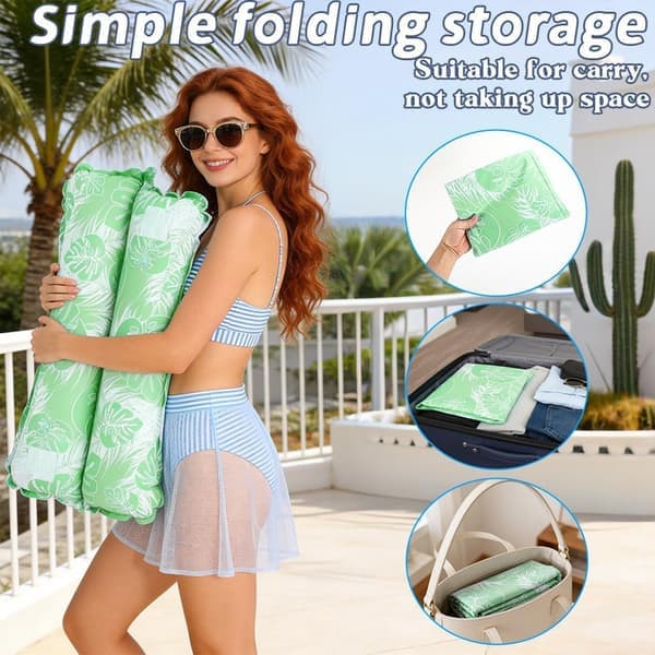 2-pack Inflatable Pool Mattress for Adults 4-in-1 Pool Buoy Water Hammock Floating Chair Pool Float for Pool Beach and Vacation