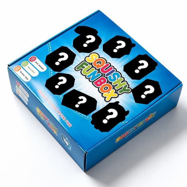 8-delad Mystery Squishy Fun Box, överraskande blandade sensoriska stresslindrande klämleksaker och fidget-presentpaket