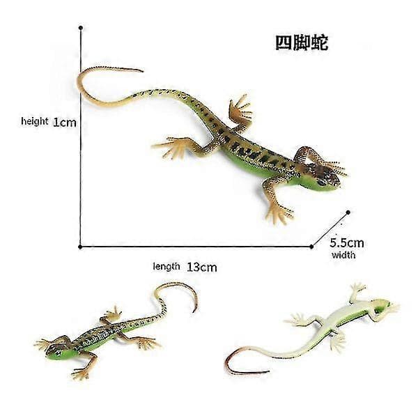 Realistiska ödlor Leksaker Konstgjorda reptilleksaker Grön